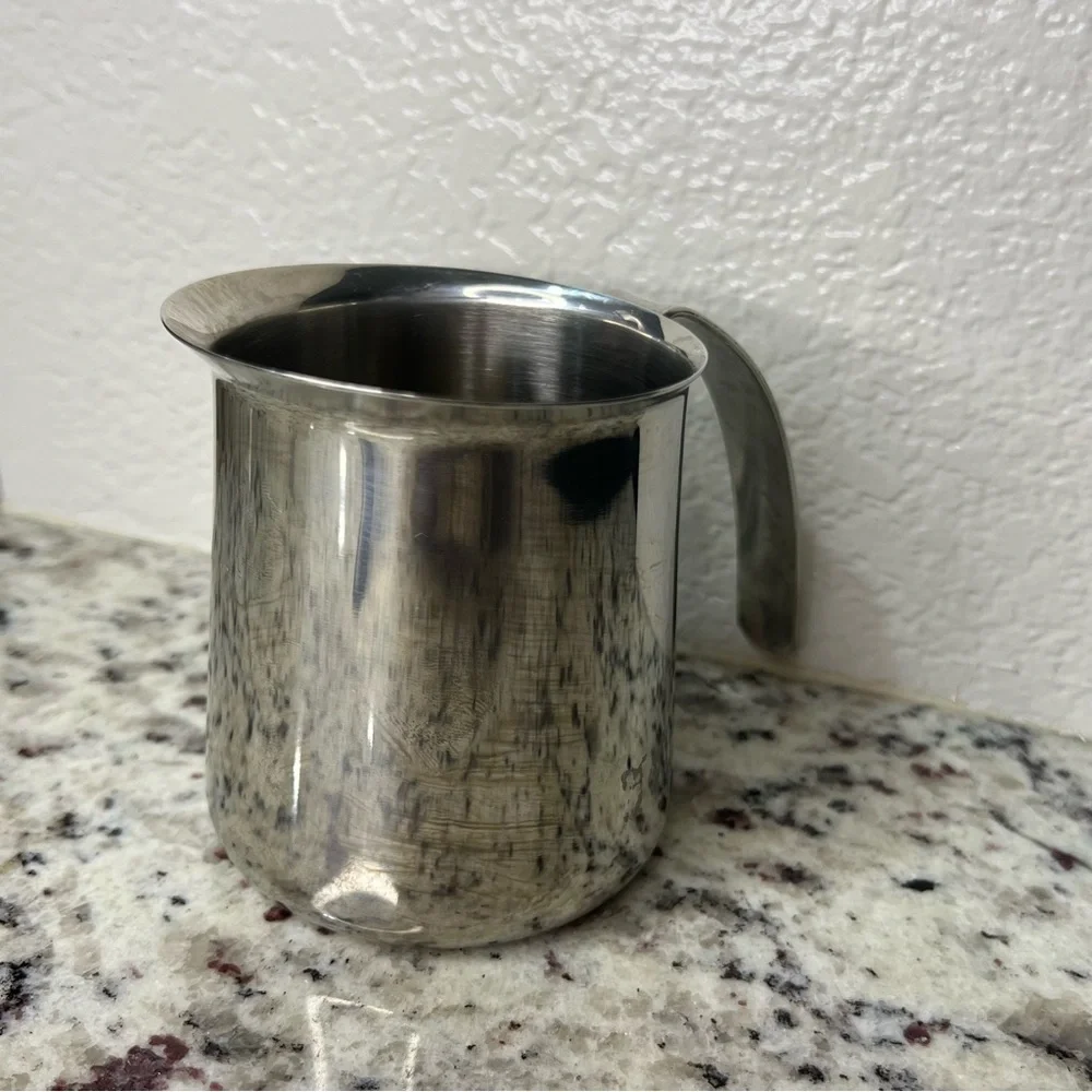 Krups Milk Frothing Pitcher 12 Oz 18-8 Stainless Steel Espresso Cappuccino Latte